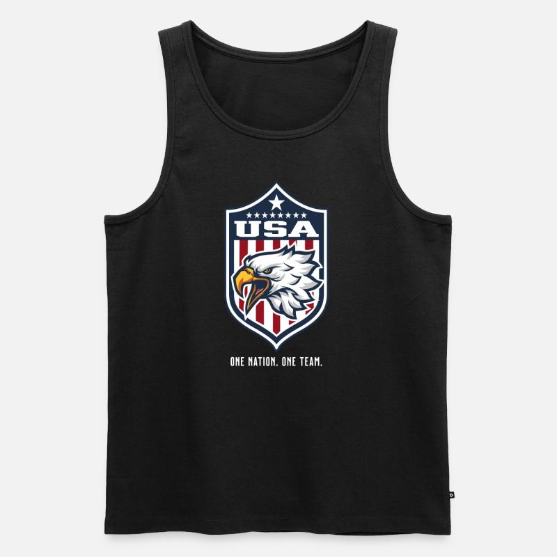USA Eagle-Team - Männer Premium Bio Tank Top - Schwarz