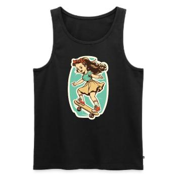 Skater Girl - Débardeur bio Premium Homme - noir - Devant - AI Model Male 178 light (178cm)