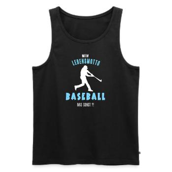 Baseball Baseballer Baseballfan Baseballspiel - Männer Premium Bio Tank Top - Schwarz - Vorne - Michal (187cm)