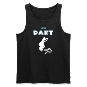 Dart Oster Outfit Dartspieler Ostern Darten - Männer Premium Bio Tank Top - Schwarz - Vorne - Michal (187cm)