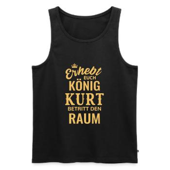 Name Kurt König Geschenkidee Geburtstag lustig - Männer Premium Bio Tank Top - Schwarz - Vorne - AI Model Male 178 light (178cm)