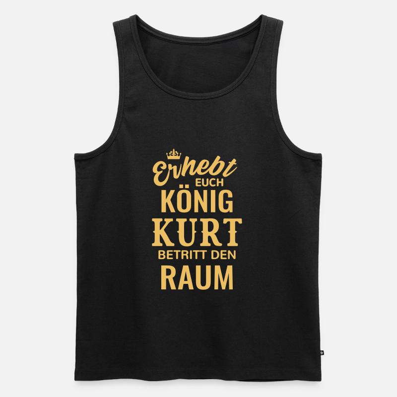 Name Kurt König Geschenkidee Geburtstag lustig - Männer Premium Bio Tank Top - Schwarz
