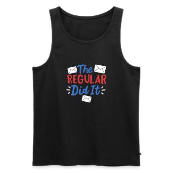 The Regular Did It - Männer Premium Bio Tank Top - Schwarz - Vorne - Michal (187cm)