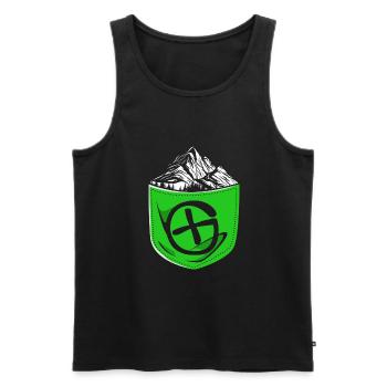 Geocaching Geocache Geocacher - Männer Premium Bio Tank Top - Schwarz - Vorne - AI Model Male 178 light (178cm)