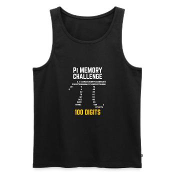 T-shirt Pi Day - Débardeur bio Premium Homme - noir - Devant - Michal (187cm)