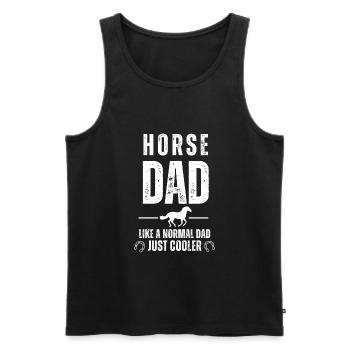 HORSE DAD - Men's Premium Organic Tank Top - black - Front - AI Model Male 178 light (178cm)