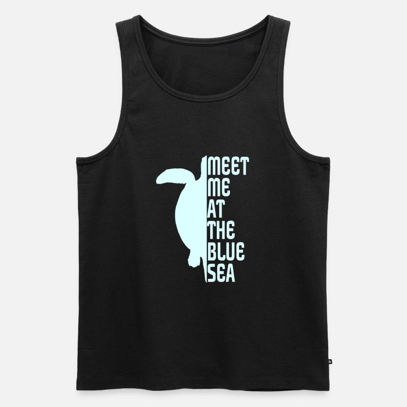 Turtle, Schildkröte - Männer Premium Bio Tank Top - Schwarz