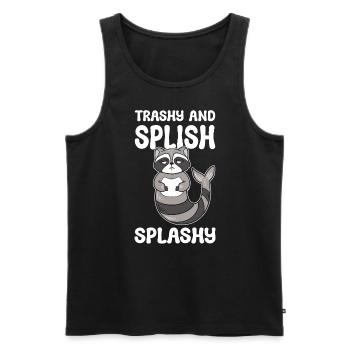 Lustiger Waschbärmüll Veterinärassistent - Männer Premium Bio Tank Top - Schwarz - Vorne - AI Model Male 178 light (178cm)
