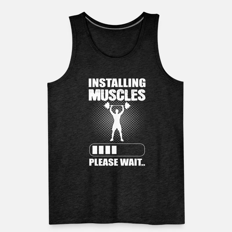 Installing Muscles Please Wait Bodybuilder Männer Premium Bio Tank Top