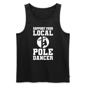 Support You Local Pole Dancer Lineman - Männer Premium Bio Tank Top - Schwarz - Vorne - AI Model Male 178 light (178cm)