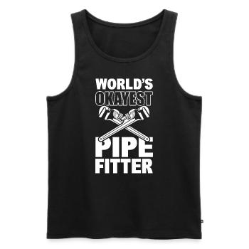 Worlds Okayest Pipefitter Dampfinstallateur - Männer Premium Bio Tank Top - Schwarz - Vorne - AI Model Male 178 light (178cm)