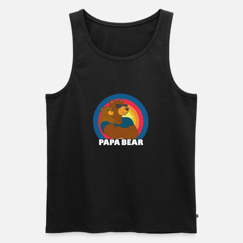 Papa Bear - Men's Premium Organic Tank Top - black