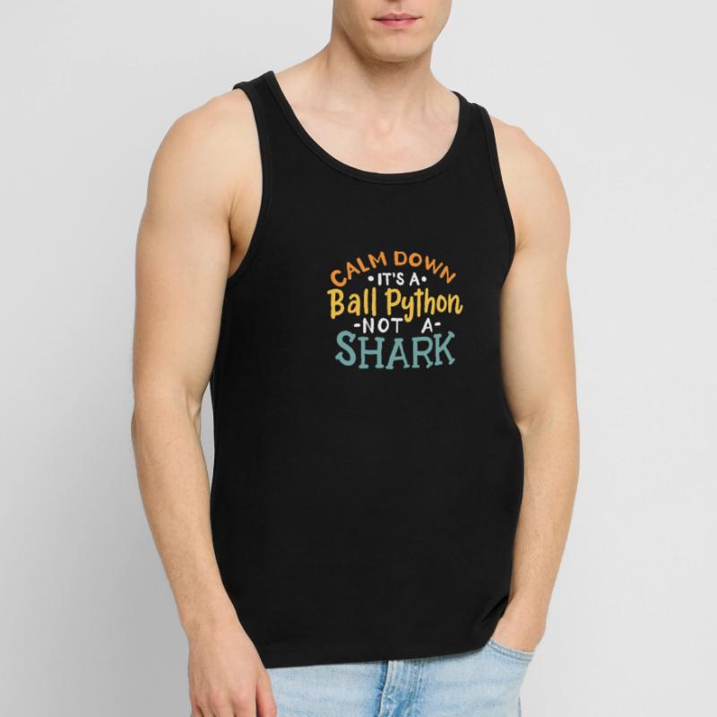 Calm Down It's A Ball Python Not A Shark Männer Premium Bio Tank Top