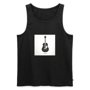 Die einfache Schönheit der Akustikgitarre - Männer Premium Bio Tank Top - Schwarz - Vorne - Michal (187cm)