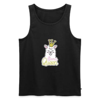 Lama Lama Alpaka Lama Lama Königin - Männer Premium Bio Tank Top - Schwarz - Vorne - AI Model Male 178 light (178cm)