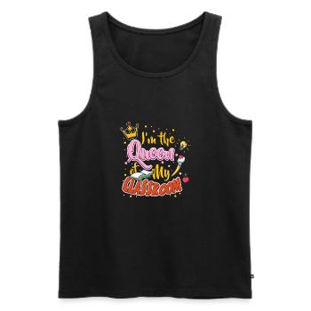 Teacher Teacher's Day Klassenzimmer Queen Teacher's - Männer Premium Bio Tank Top - Schwarz - Vorne - AI Model Male 178 light (178cm)
