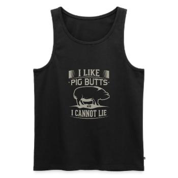Grill BBQ kann nicht lügen BBQ Liebhaber - Männer Premium Bio Tank Top - Schwarz - Vorne - AI Model Male 178 light (178cm)