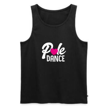 Pole Dance Shirt Pole Dance Liebe Geschenk T-Shirt - Männer Premium Bio Tank Top - Schwarz - Vorne - AI Model Male 178 light (178cm)