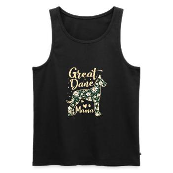 Deutsche Dogge Mama Mama Oma Tier Haustier Hund Liebhaber - Männer Premium Bio Tank Top - Schwarz - Vorne - AI Model Male 178 light (178cm)
