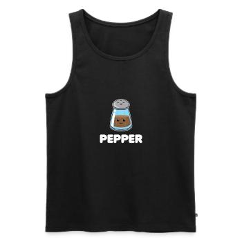 Halloween Pepper Funny Matching Couple Gift Partie 2 - Débardeur bio Premium Homme - noir - Devant - Michal (187cm)