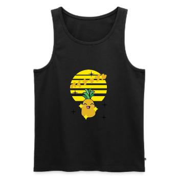 kawaii pineapple fun - Männer Premium Bio Tank Top - Schwarz - Vorne - Michal (187cm)
