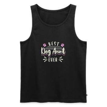 Best Dog Aunt Ever - Männer Premium Bio Tank Top - Schwarz - Vorne - Michal (187cm)