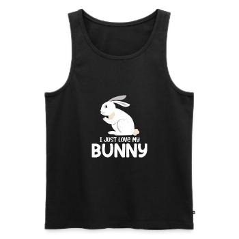 Ich liebe einfach meinen süßen Osterhasenliebhaber - Männer Premium Bio Tank Top - Schwarz - Vorne - AI Model Male 178 light (178cm)