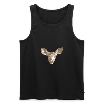 Reh Deer - Männer Premium Bio Tank Top - Schwarz - Vorne - Michal (187cm)