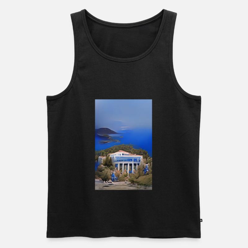 Mediterranean - Männer Premium Bio Tank Top - Schwarz