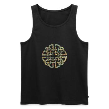 keltischer knoten 8 e 200 - Männer Premium Bio Tank Top - Schwarz - Vorne - AI Model Male 178 light (178cm)