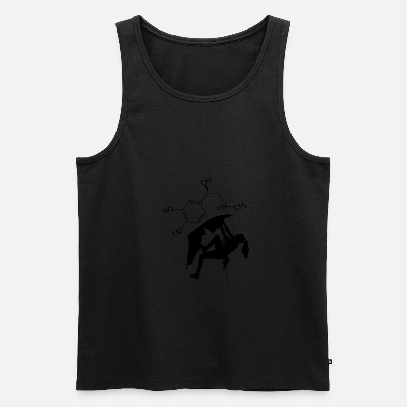 Adrenalin klettern - Männer Premium Bio Tank Top - Schwarz