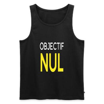 Les nuls Objectif Nul - Débardeur bio Premium Homme - noir - Devant - AI Model Male 178 light (178cm)