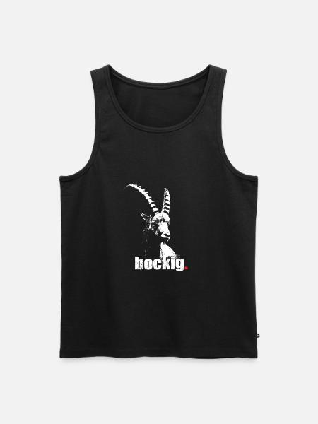 bockig - Männer Premium Bio Tank Top - Schwarz