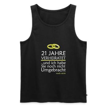 21 Jahre Verheiratet Opalhochzeit Geschenk - Männer Premium Bio Tank Top - Schwarz - Vorne - Michal (187cm)