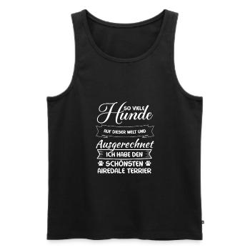 Schönster Airedale Terrier - Airedale Terrier - Männer Premium Bio Tank Top - Schwarz - Vorne - AI Model Male 178 light (178cm)