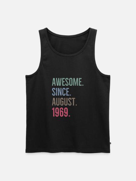 Awesome Since August 1969 - Men's Premium Organic Tank Top - black