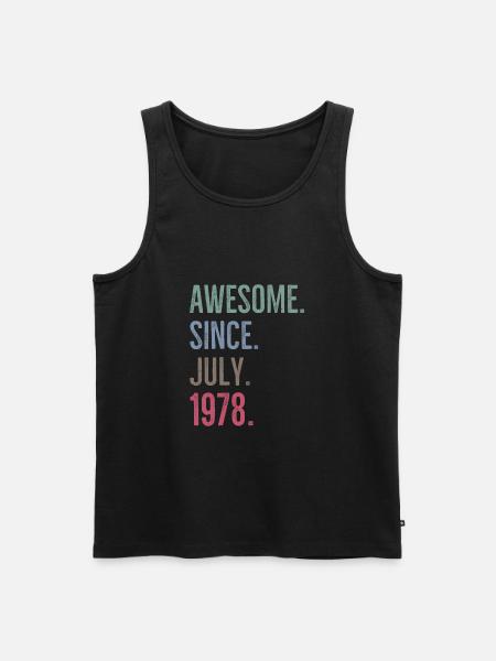 Awesome Since July 1978 - Men's Premium Organic Tank Top - black