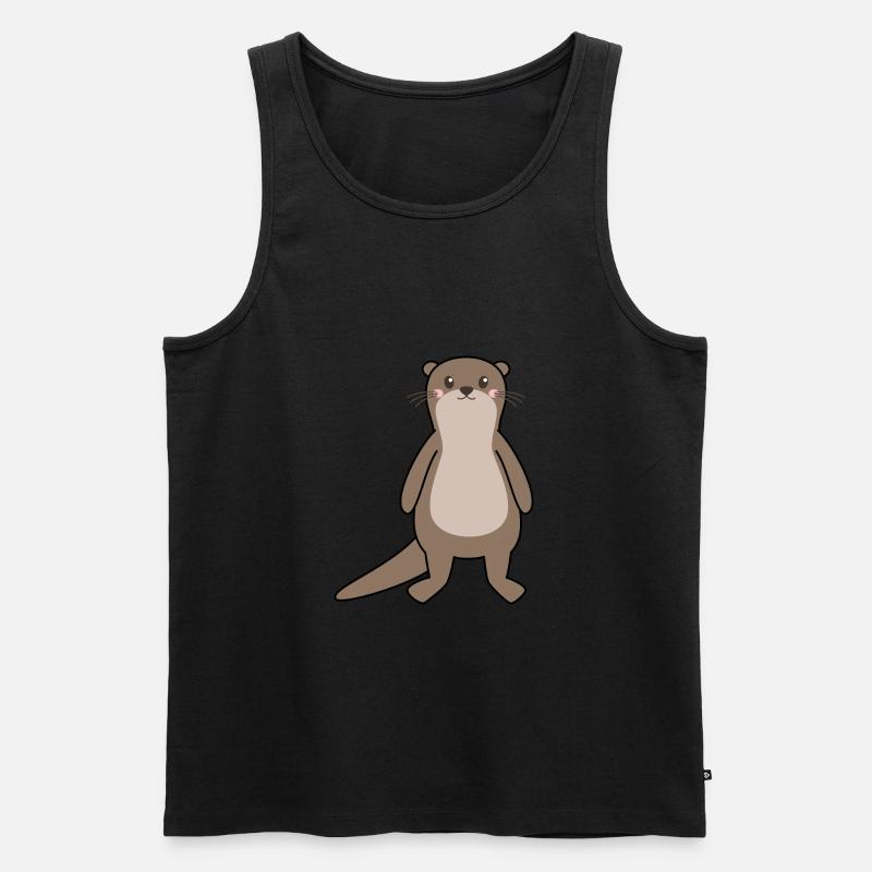 Otter - Männer Premium Bio Tank Top - Schwarz