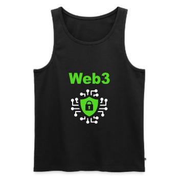 Web3 Cryptocurrency Blockchain Software Developer - Men's Premium Organic Tank Top - black - Front - AI Model Male 178 light (178cm)