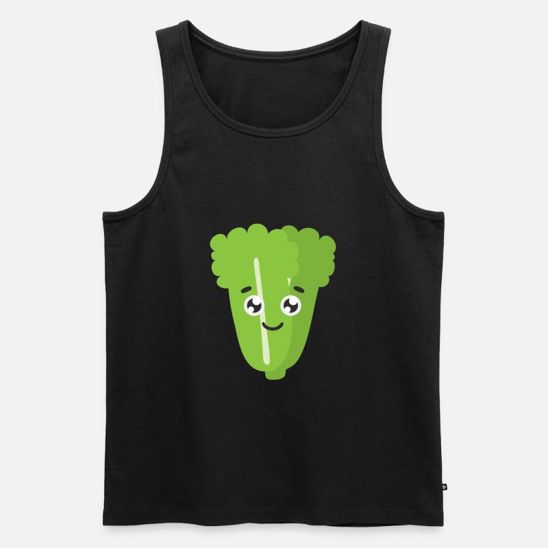 Grüner Salat - Männer Premium Bio Tank Top - Schwarz