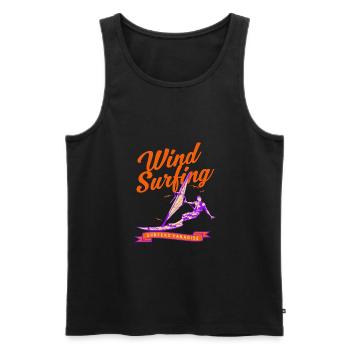 Windsurfing-Surfer-Sommer-Wassersport - Männer Premium Bio Tank Top - Schwarz - Vorne - Michal (187cm)
