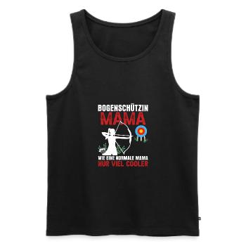 Bogenschützin Mama Bogenschießen Geschenk Mutter - Männer Premium Bio Tank Top - Schwarz - Vorne - AI Model Male 178 light (178cm)