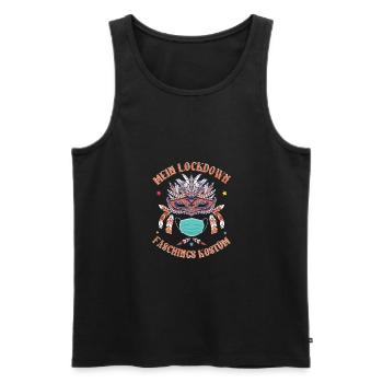 Mein Lockdown Faschings Kostümb Fasching - Männer Premium Bio Tank Top - Schwarz - Vorne - AI Model Male 178 light (178cm)