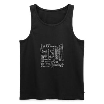 Carpenter Tools - Men's Premium Organic Tank Top - black - Front - Michal (187cm)