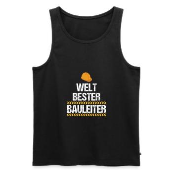 Welt Bester Bauleiter - Männer Premium Bio Tank Top - Schwarz - Vorne - AI Model Male 178 light (178cm)