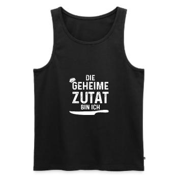 Die geheime Zutat bin ich Koch Geschenk - Männer Premium Bio Tank Top - Schwarz - Vorne - AI Model Male 178 light (178cm)
