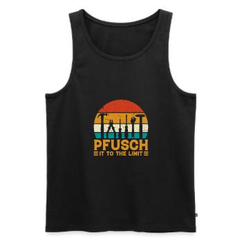 Pfusch it to the limit Fusch am Bau - Männer Premium Bio Tank Top - Schwarz - Vorne - AI Model Male 178 light (178cm)