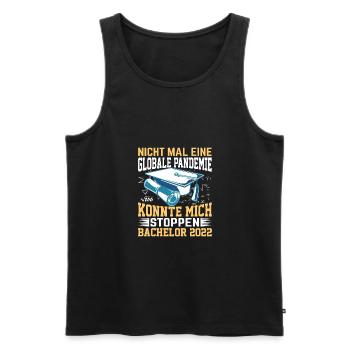 Bachelor 2022 Geschenk nichts konnte mich aufhalte - Männer Premium Bio Tank Top - Schwarz - Vorne - Michal (187cm)