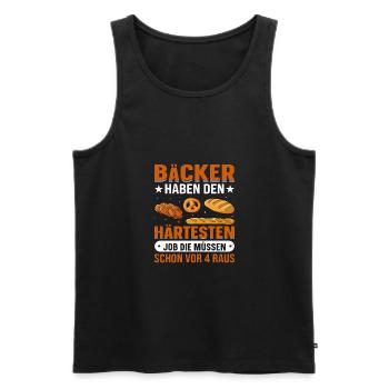 Bäcker lustiges Geschenk - Männer Premium Bio Tank Top - Schwarz - Vorne - Michal (187cm)
