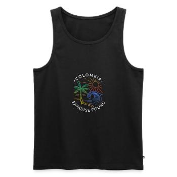 Colombia Paradise - Männer Premium Bio Tank Top - Schwarz - Vorne - Michal (187cm)